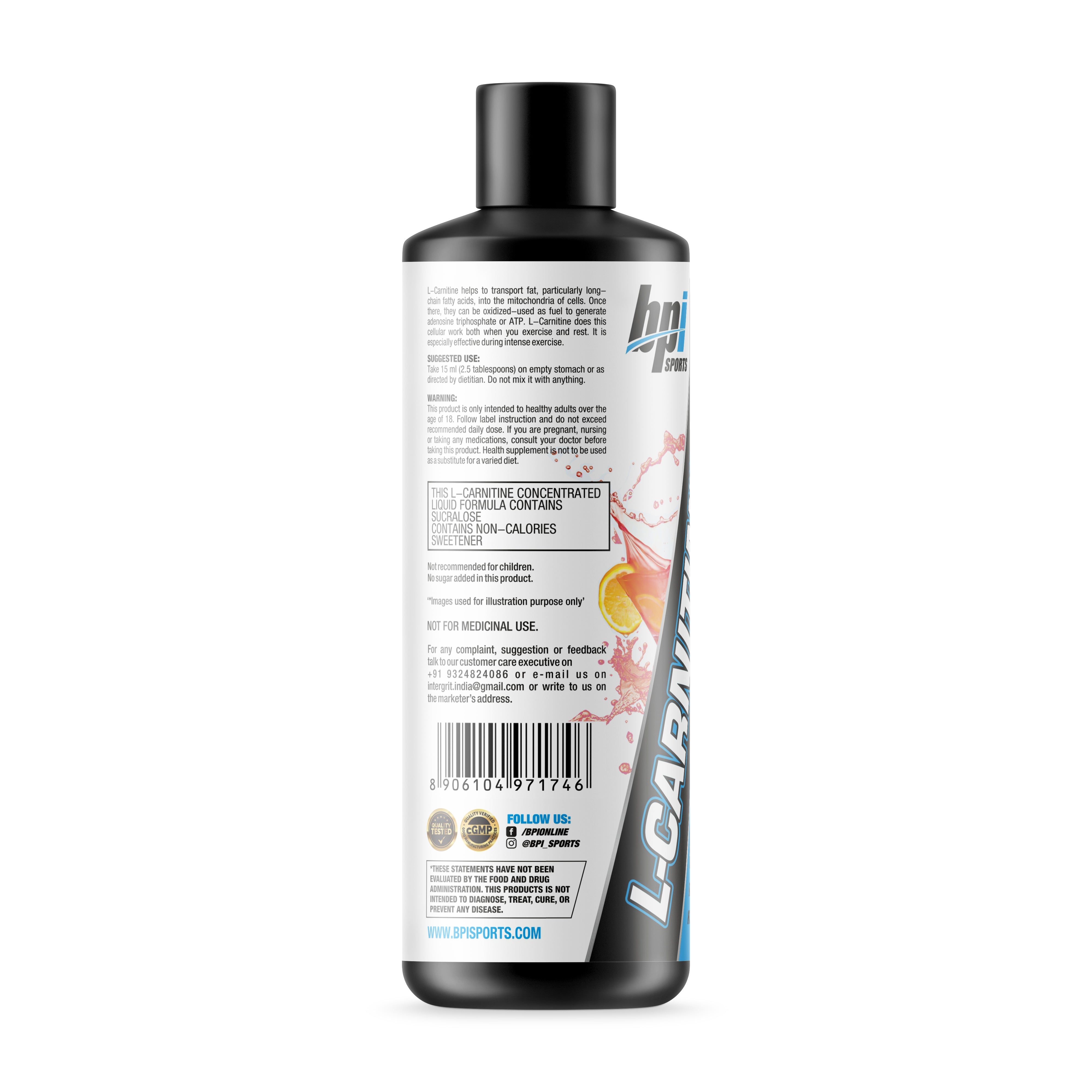BPI Sports L-Carnitine - 450ml - 30 servings