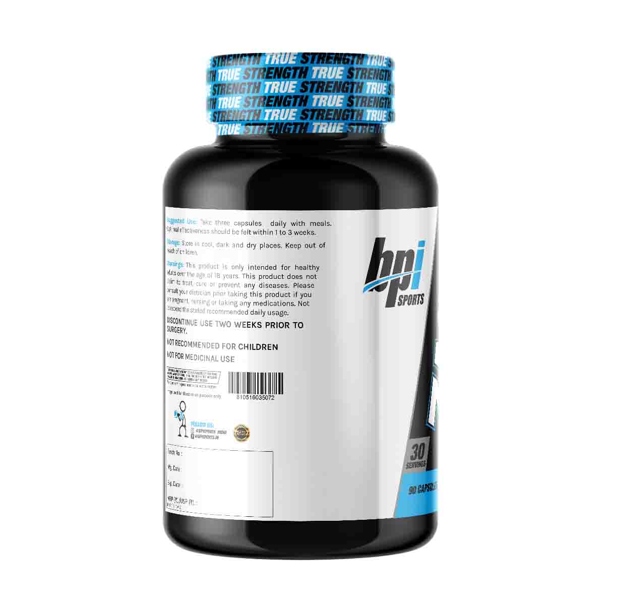 BPI Sports ZMA | Powerful Mineral Matrix - Zinc + Magnesium + Vitamin B6 | 90 Capsules