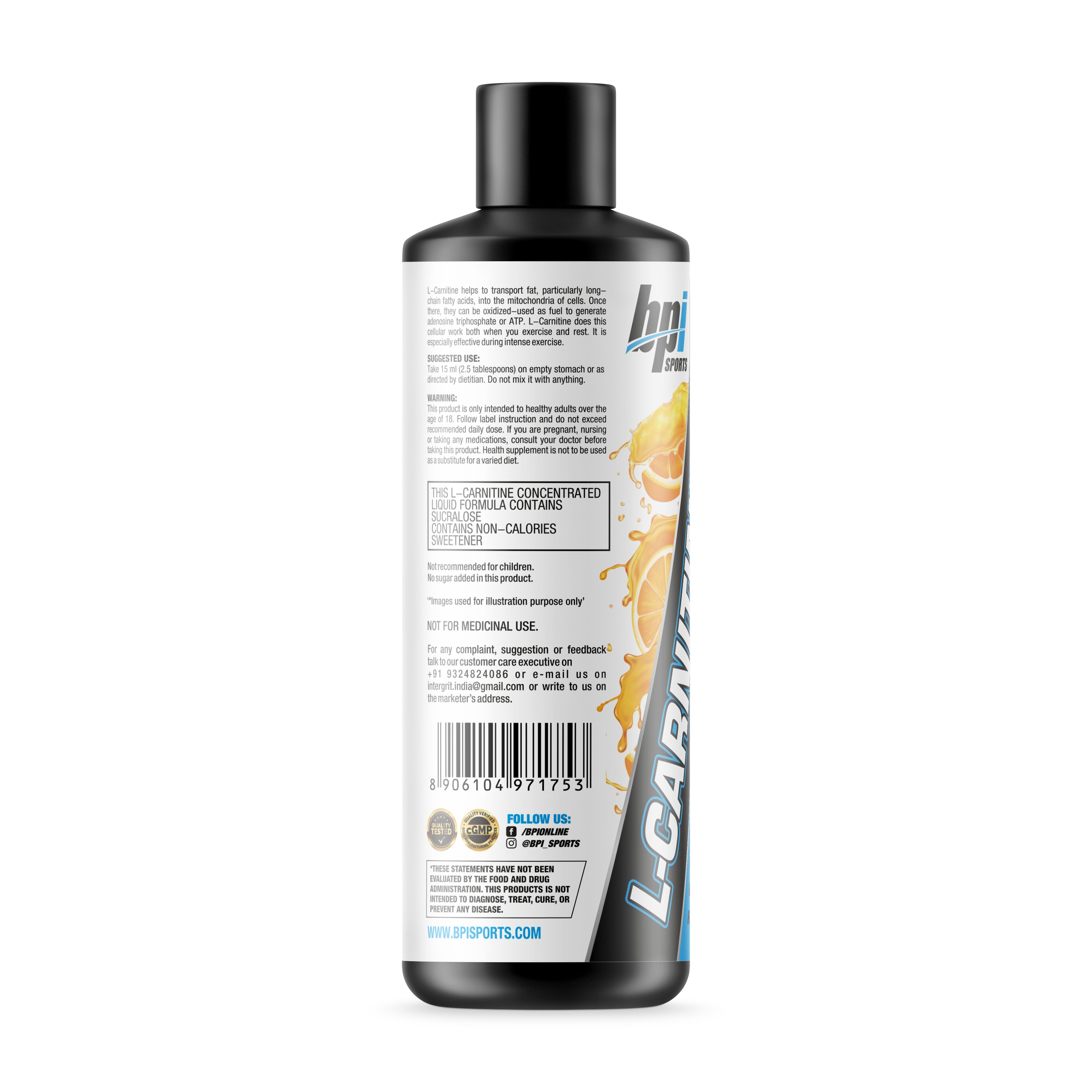 BPI Sports L-Carnitine - 450ml - 30 servings