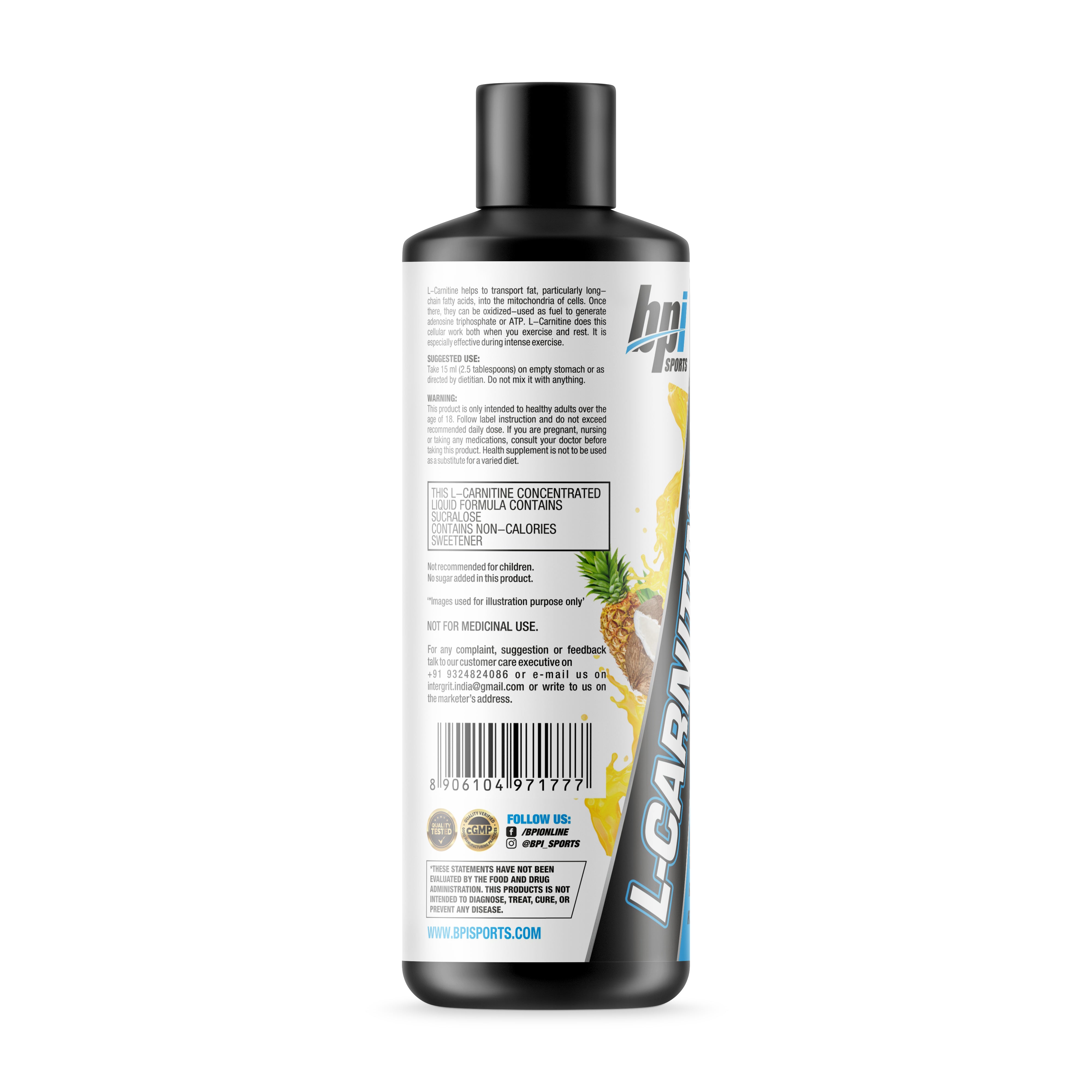 BPI Sports L-Carnitine - 450ml - 30 servings