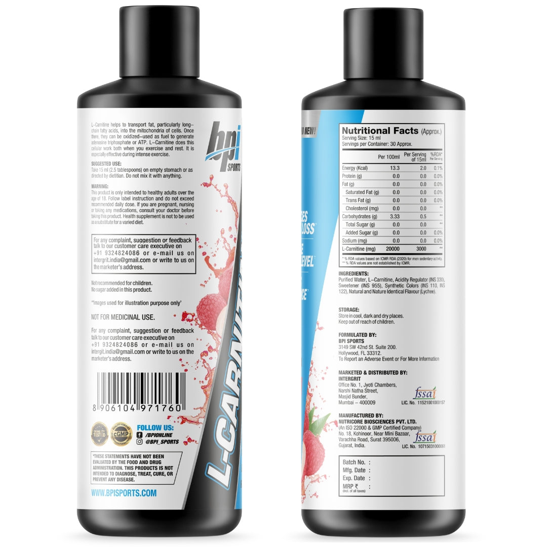 BPI Sports L-Carnitine - 450ml - 30 servings