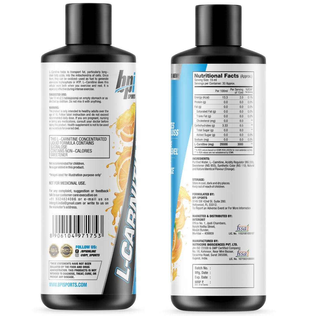 BPI Sports L-Carnitine - 450ml - 30 servings