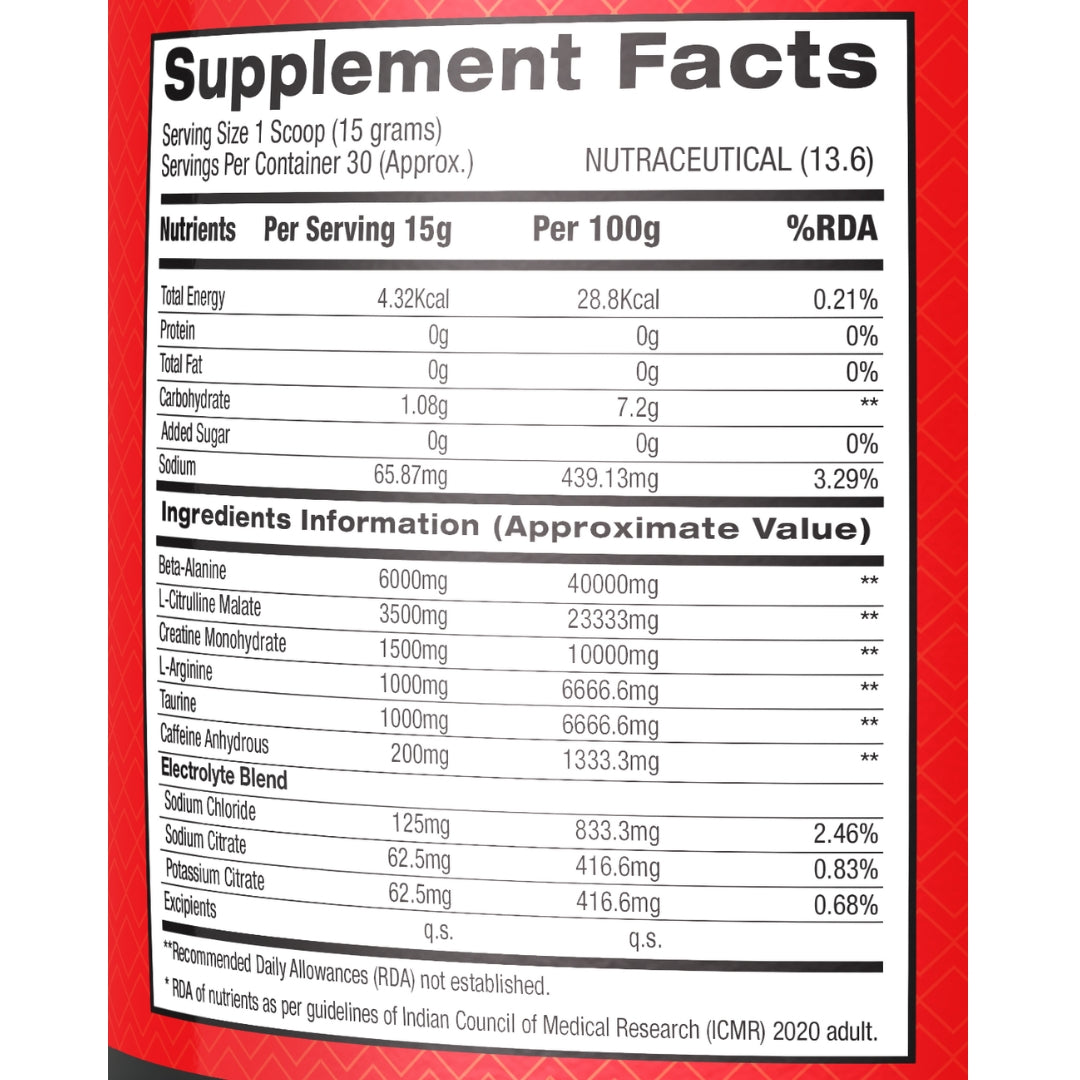 BPI Sports 1.M.R. Vortex | Pre-Workout Supplement(450gm)