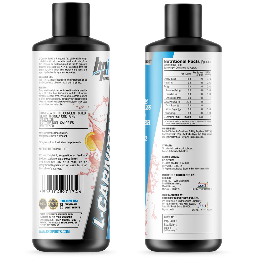 BPI Sports L-Carnitine - 450ml - 30 servings
