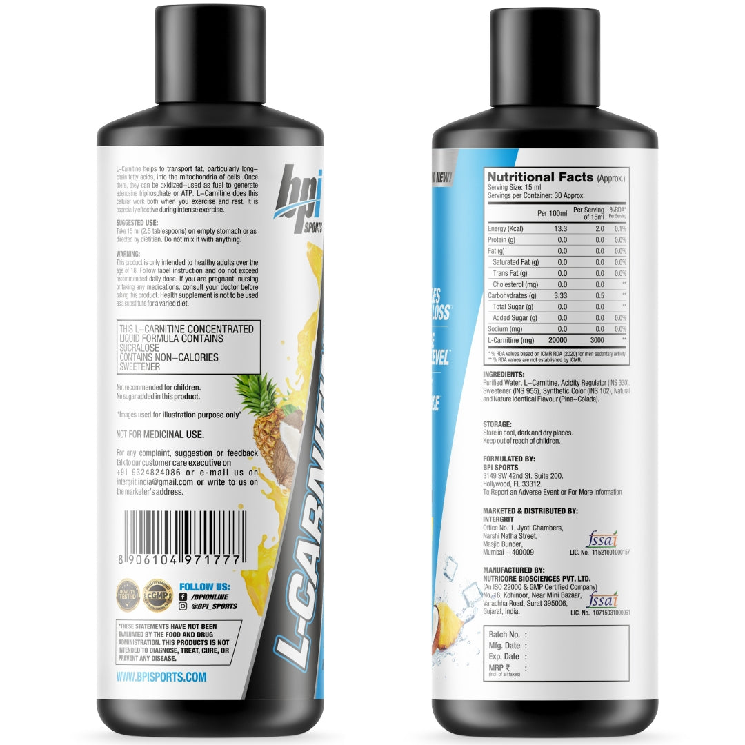 BPI Sports L-Carnitine - 450ml - 30 servings
