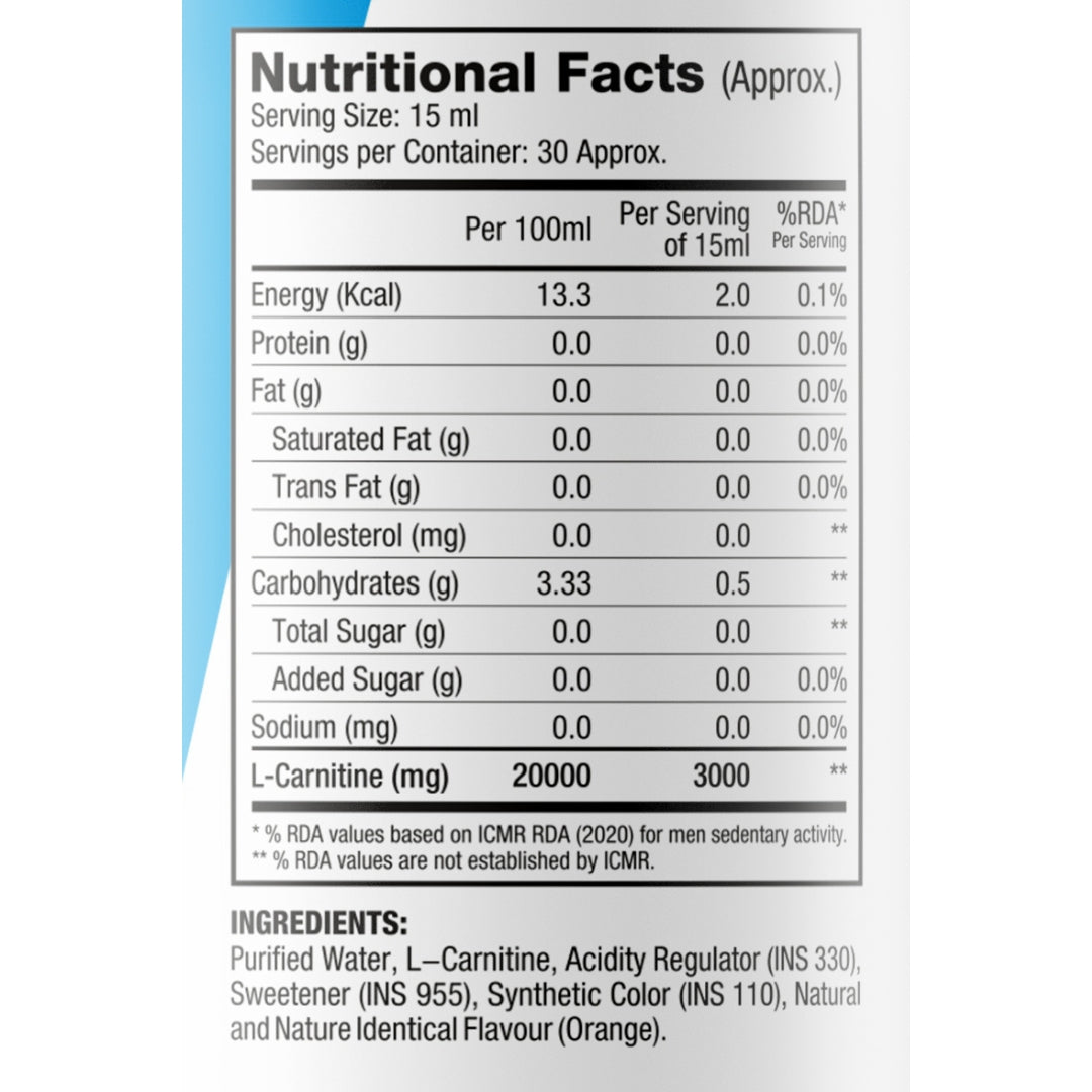 BPI Sports L-Carnitine - 450ml - 30 servings