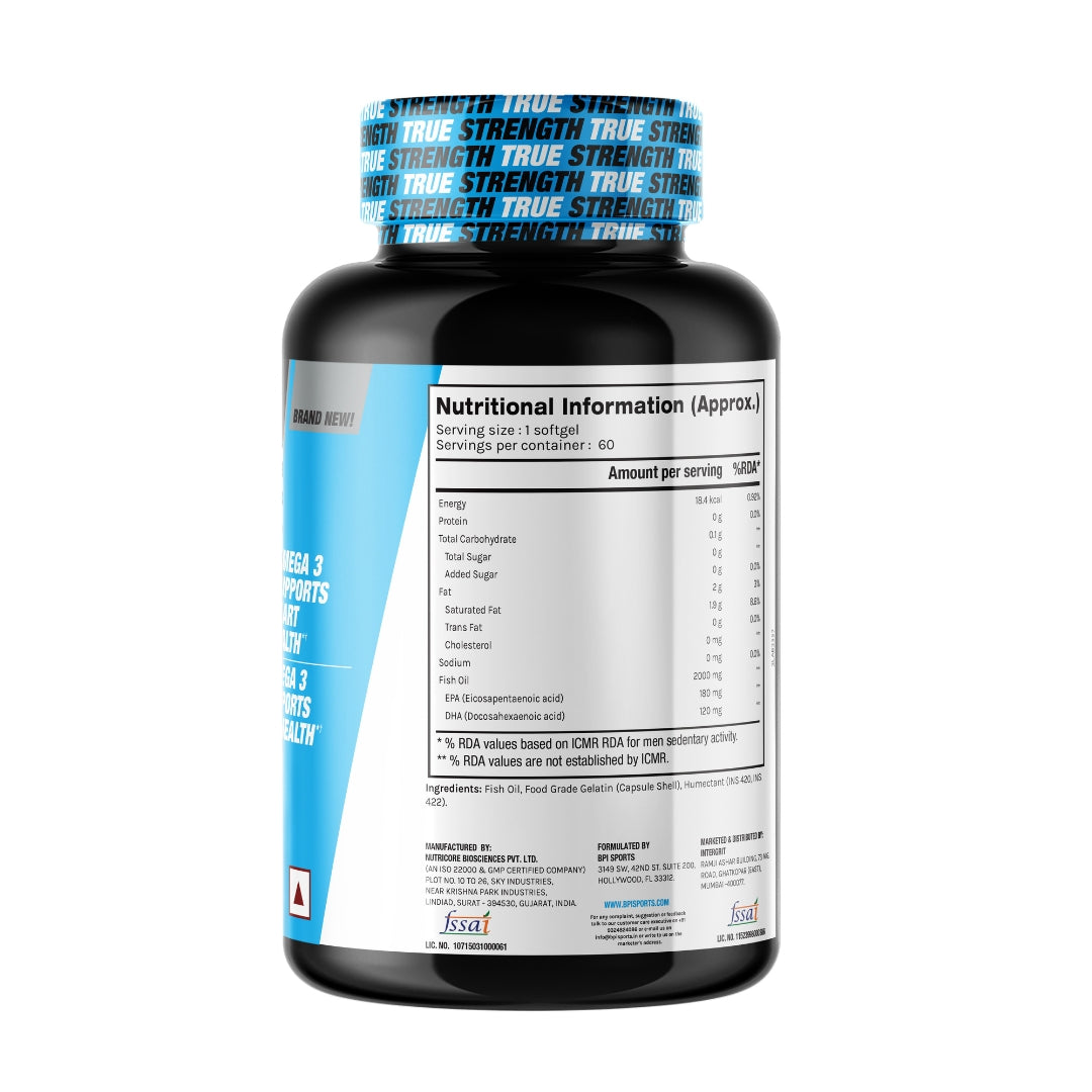 Omega 3 Fish Oil Softgels with EPA & DHA