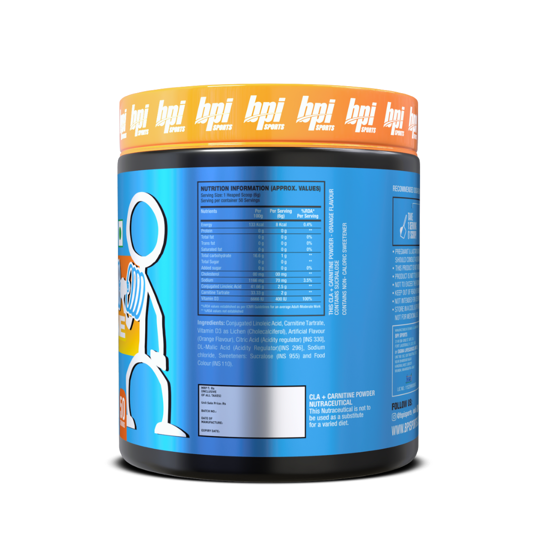 BPI CLA+ Carnitine - 300 Gms - 50 servings