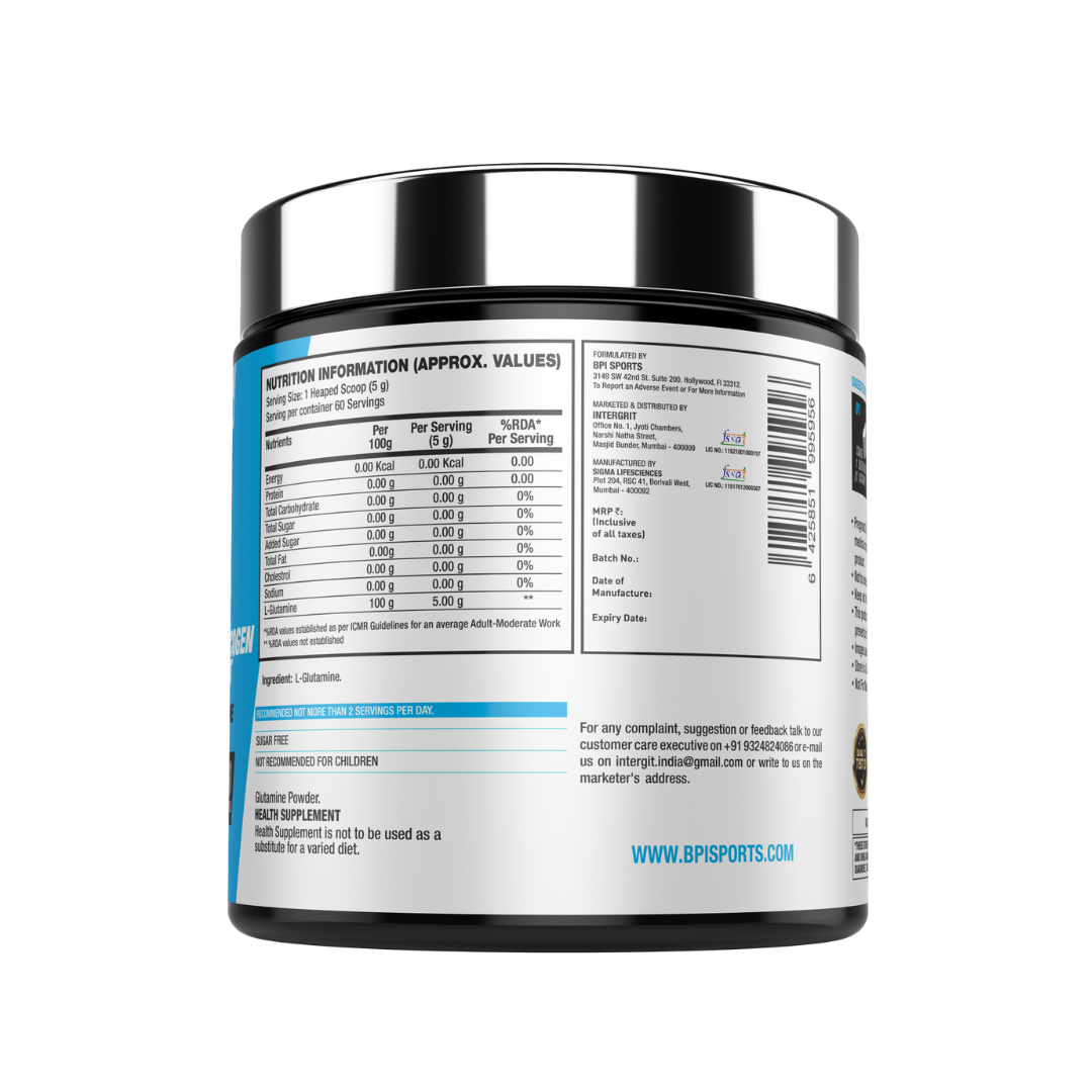 BPI BEST GLUTAMINE - 300 Gms - Unflavoured