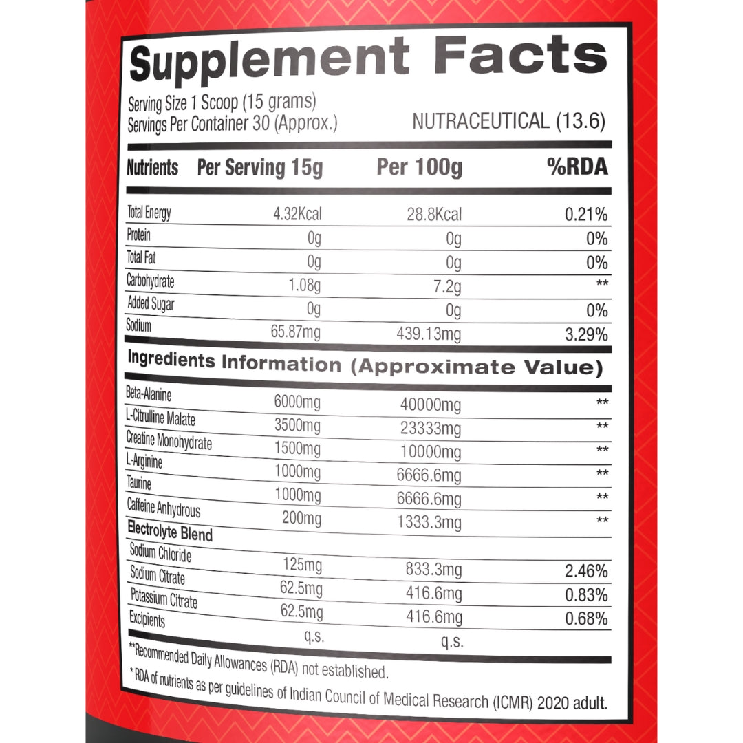 BPI Sports 1.M.R. Vortex | Pre-Workout Supplement(450gm)